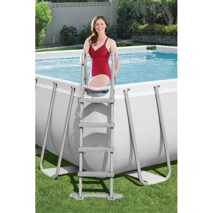 Power Steel™ Frame Pool, Lichtgrau, 488 x 244 x 122 cm – Bild 7