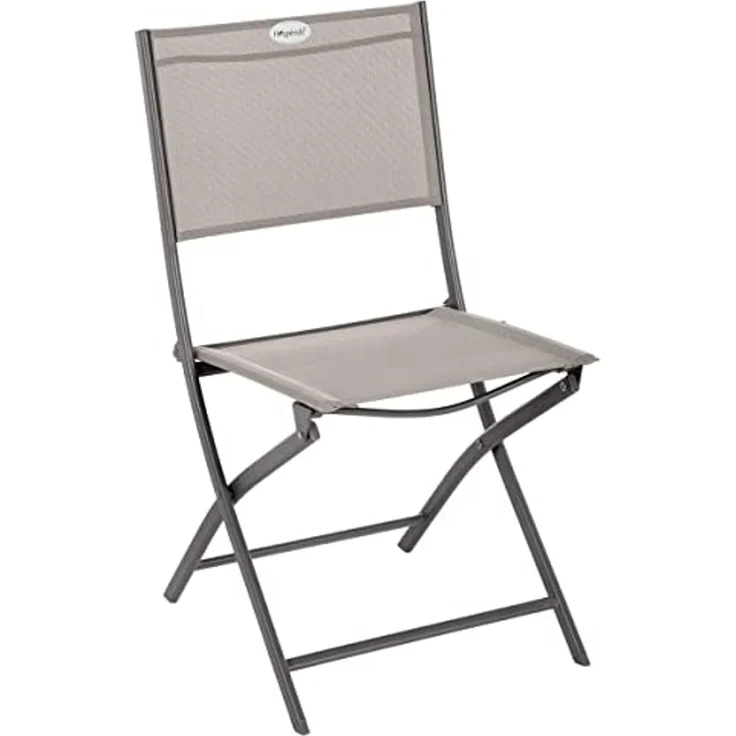 Hespéride - 4er-Set klappbare Gartenstühle Modula in Haselnussbraun und Tonka - Haselnuss/Tonka – Bild 3