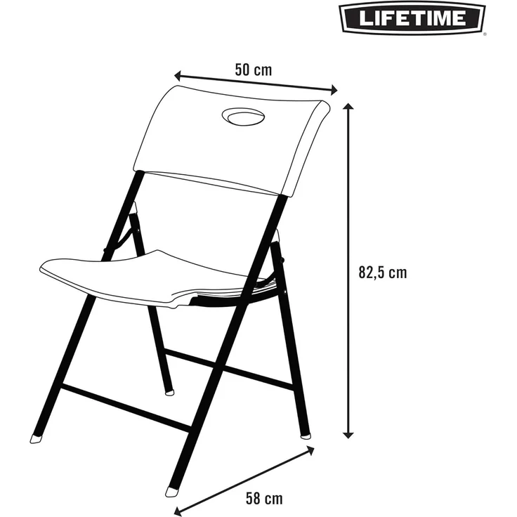LIFETIME 92114 – 4 Stück Klappstühle für Veranstaltungen, Catering, Büro, Outdoor und Innen, leichte und vielseitige Klappstühle – Bild 3