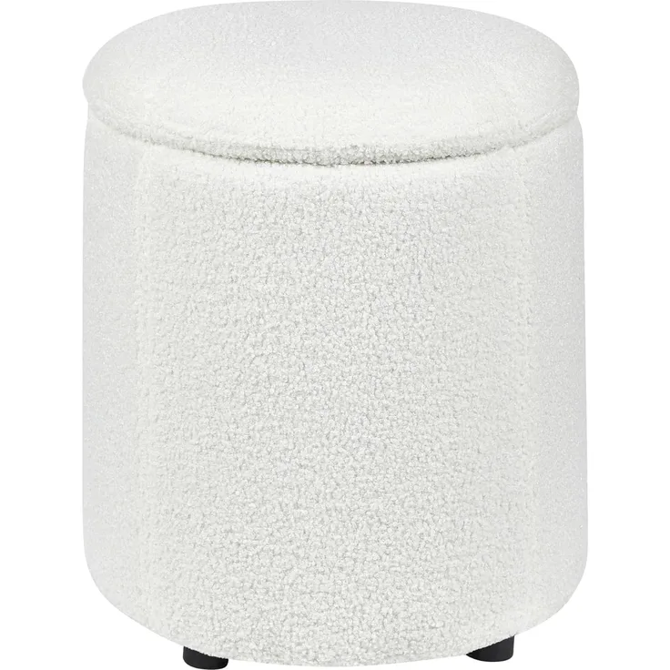 Pouf MARYLAND Cremeweiß Bouclé 38 cm 38 cm