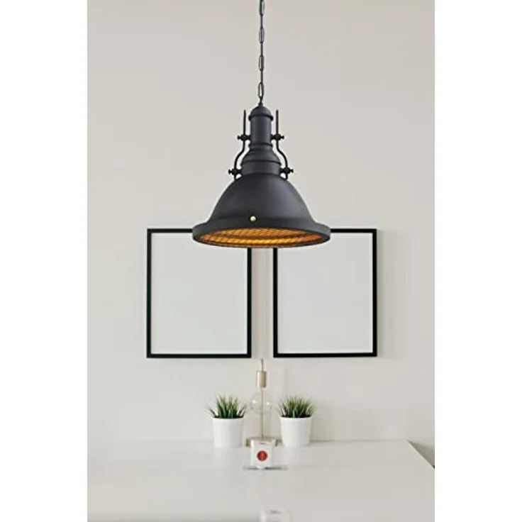 Bamyum Pendelleuchte Bamyum Pendelleuchten I Turami I Schwarz E27 Ø30 cm Metall Lampe, ohne Leuchtmittel – Bild 10