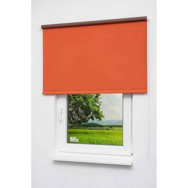 Lysel Outlet - Verdunkelungsrollo Shiny Rostorange, (B x H) 122.50cm x 175cm in orange/rostorange – Bild 4