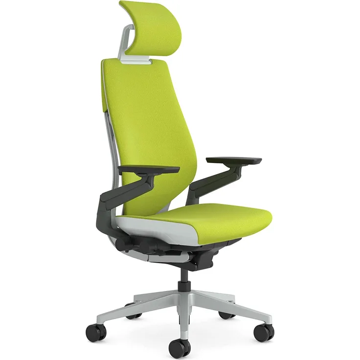 Steelcase Gesture Bürostühle, Stainless Steel, Citringrün, One Size