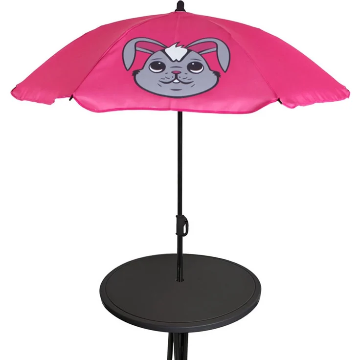 4tlg Kinder Campingmöbel Set Hase Campingstuhl Tisch Sonnenschirm – Bild 3