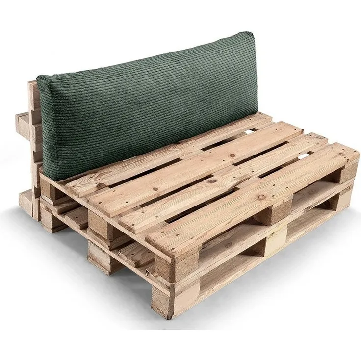 Gutekissen, Palettenkissen, Gartensofakissen, Sitzkissen, Rückenkissen, gefüllt mit Pulirethangranulateinlage, viele Farben und Größen PWL (Rückenlehne 120x40, Grün)