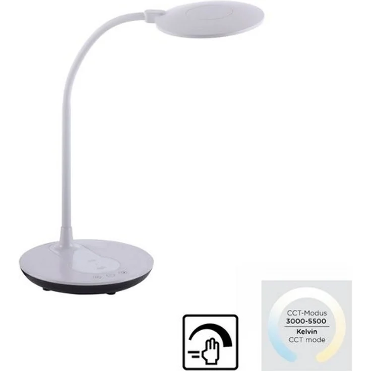 JUST LIGHT LED Nachttischlampe ASTRID, Dimmfunktion, Farbsteuerung, LED fest integriert, warmweiß - kaltweiß, dimmbar über Touchdimmer – Bild 4