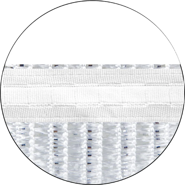 Fadenvorhang Lurex-Optik weiß, Auswahl: Stangendurchzug 90 x 200 cm – Bild 4