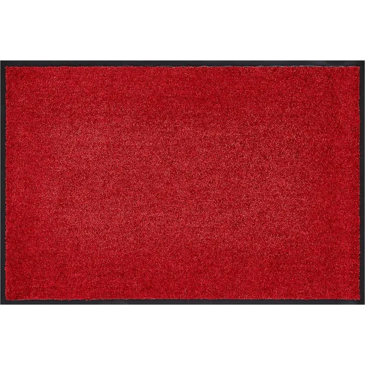 Andiamo 'Super Wash & Clean' Fußmatte, Made in Belgium, rechteckig, Höhe: 7 mm, rutschhemmend, waschbar, Rot, 60 x 90 cm