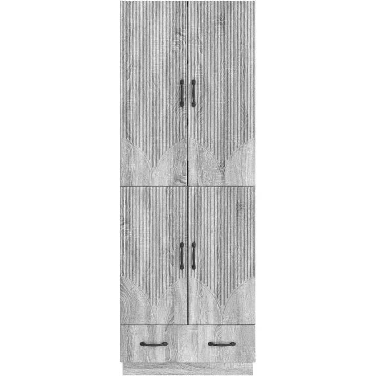 vidaXL Schrankset 2 pcs Grau Sonoma Holzwerkstoff 3416778 – Bild 4