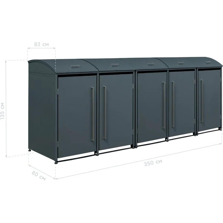 Westmann Metall Mülltonnenbox Moderna 5 | 5x240 L – Bild 4