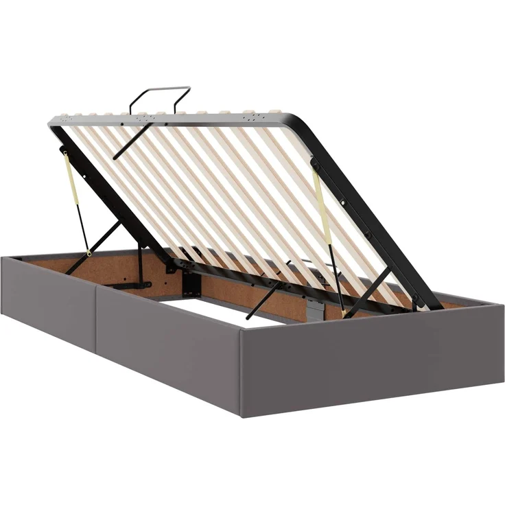 vidaXL Ottoman Bettgestell mit Speicher Grau 90 x 200 cm Kunstleder 3442756 – Bild 6
