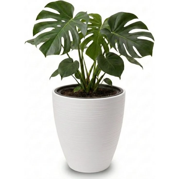 matches21 HOME & HOBBY Blumentopf Großer Outdoor Blumentopf CALMO licht-grau in 29x32 cm (1 St), Runder innen, außen Pflanztopf als wetterfester Pflanzen-Topf – Bild 4