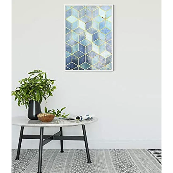 Komar Mosaik Azzuro Wandbild, Poster aus hochwertigem Fotopapier, 50 x 70 cm, ohne Rahmen, für Wohnzimmer und Schlafzimmer – Bild 2