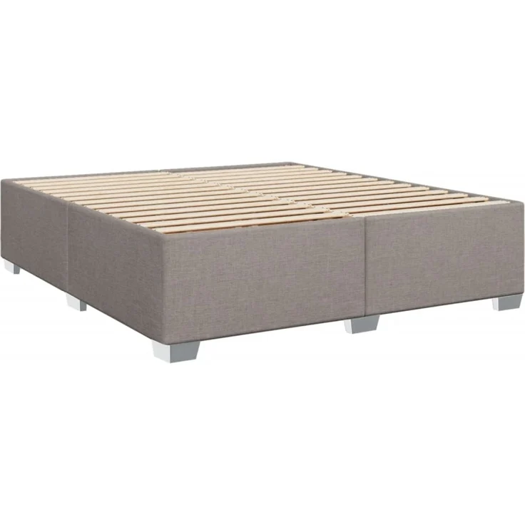 vidaXL Bettgestell ohne Matratze Taupe 180x200 cm Stoff 3284496 – Bild 2