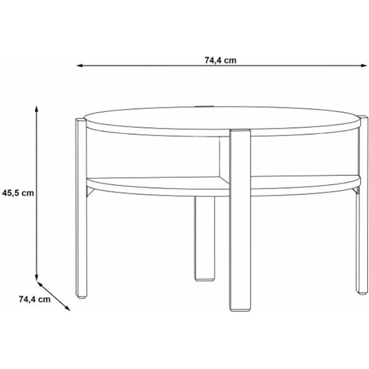 Couchtisch TOBAGO rund Ø 75 cm Sandfarben, von Forte – Bild 5