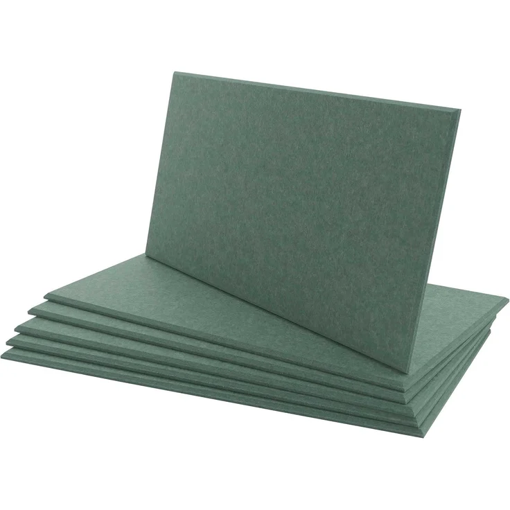 6er-Set Akustikwandpaneel HWC-L52, Wandpaneele Akustikplatten, schalldämmend 1qm Fläche 60x30cm ~ grün – Bild 1