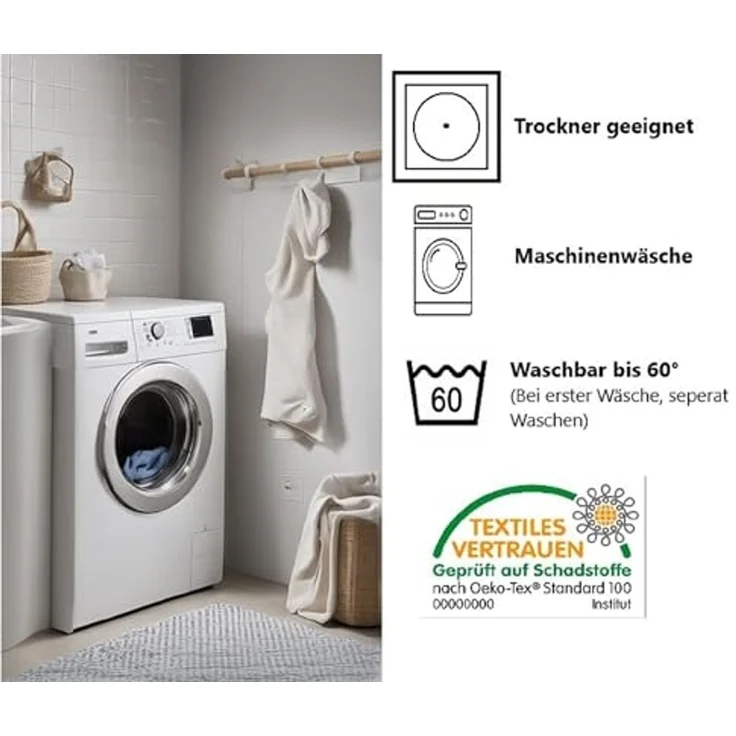 Doppelpack Marke Frottee Spannbettlaken Sand 90 x 200 cm – Bild 7