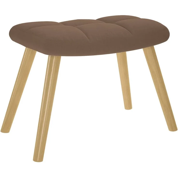 vidaXL Schaukelstuhl mit Fußhocker Braun Stoff 4016804 – Bild 4