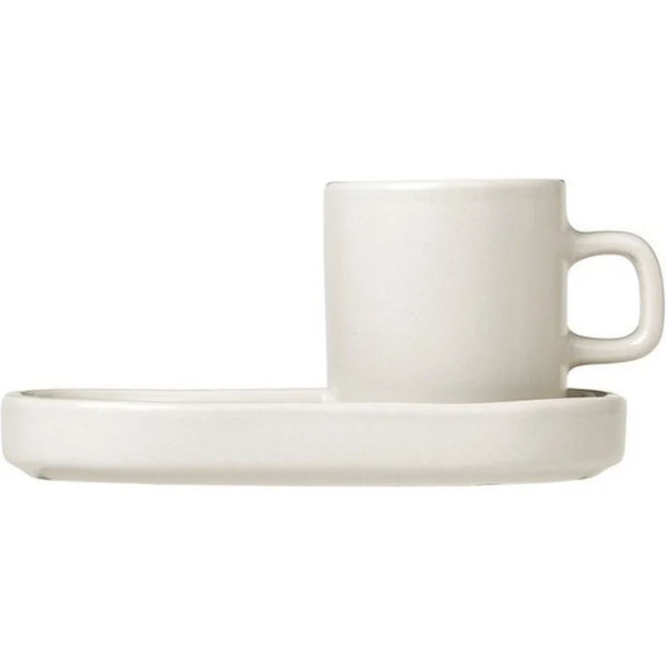 blomus Espressotasse PILAR, Keramik, 2 Tassen, 2 Untertassen – Bild 4