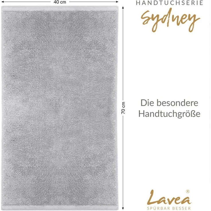 Lavea Handtücher Sydney Serie Handtuch oder Duschtuch Set, (4-St), 500 g/m² Frottier, weich & saugstark, pflegeleicht – Bild 3