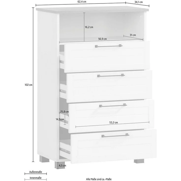 Schildmeyer Garderobenschrank Jelda Breite 62,4 cm – Bild 3