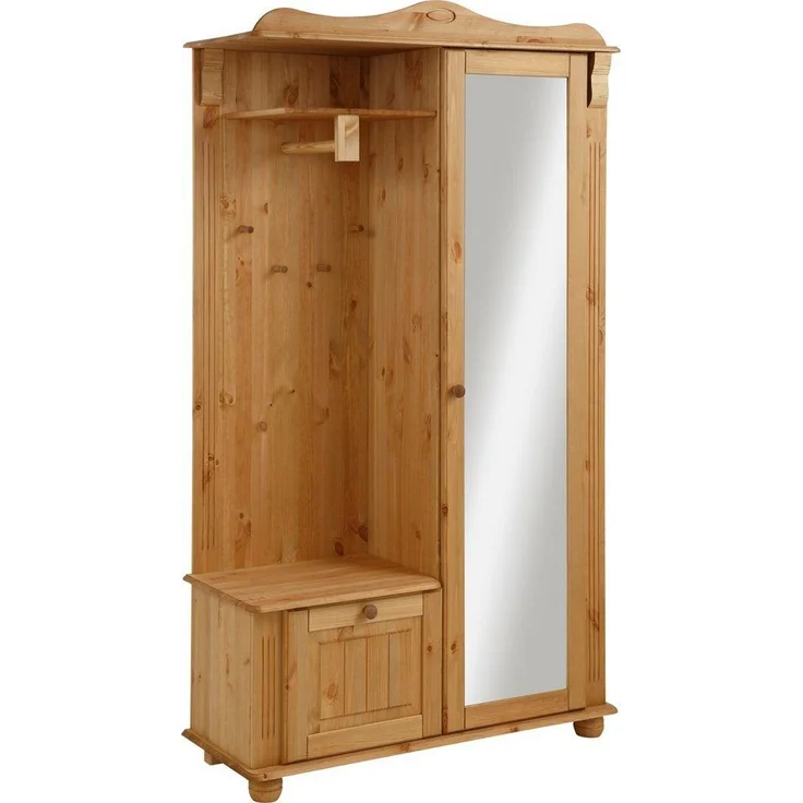 OTTO home Kompaktgarderobe Adele Breite 108 cm, mit Spiegeltür, aus massiver Kiefer, FSC® – Bild 5