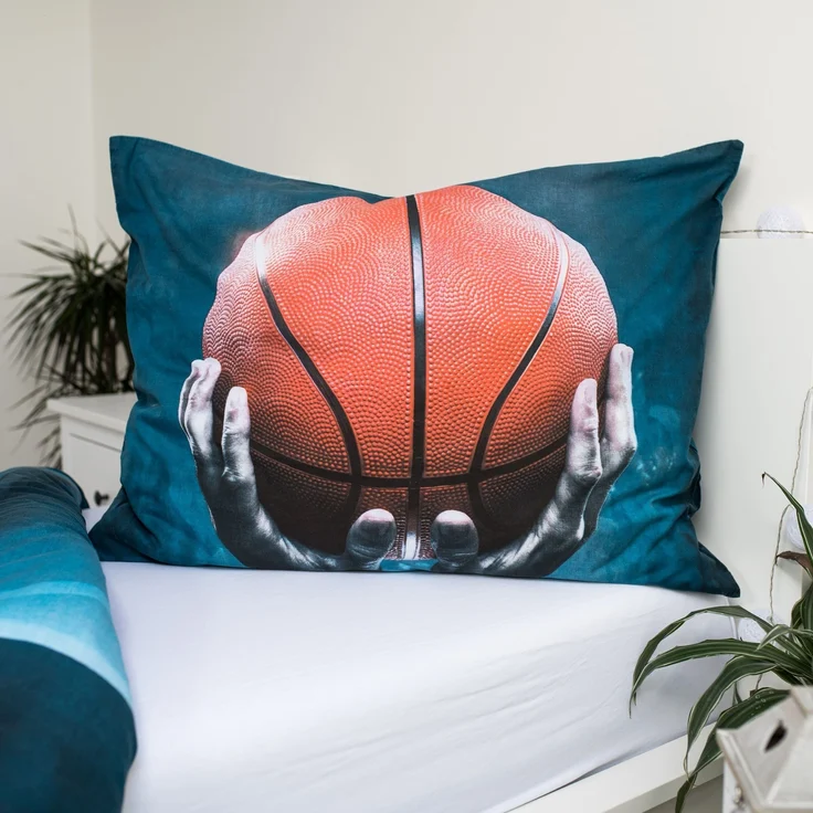 Basketball Baumwolle Bettwäsche – Bettbezug 140x200 cm & Kissenbezug 70x90 cm – Bild 4