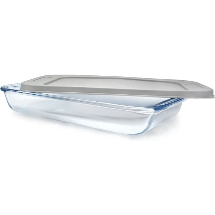 Auflaufform aus Borosilikatglas mit Deckel zum Backen, Aufbewahren & Einfrieren 2200 ml