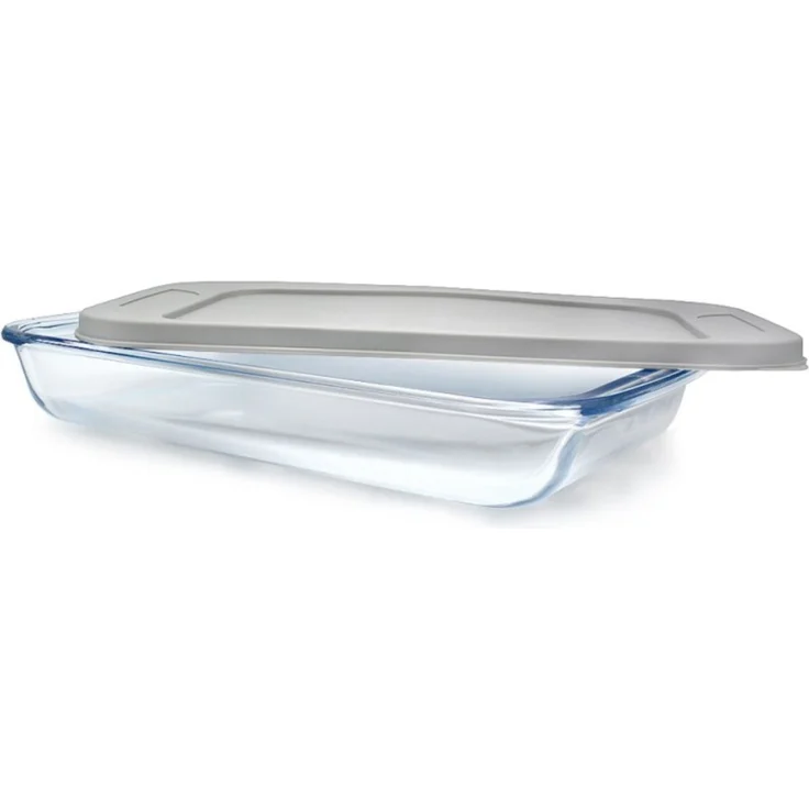 Auflaufform aus Borosilikatglas mit Deckel zum Backen, Aufbewahren & Einfrieren 2200 ml – Bild 1