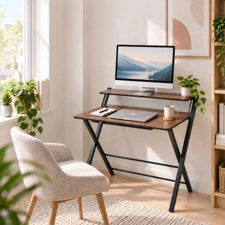 Relaxdays Klappbarer Schreibtisch Monitoraufsatz – Bild 2