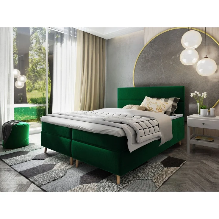 Masseno Boxbett SANTA 160x200 cm mit Bonell Matratze und Topper – Bild 5