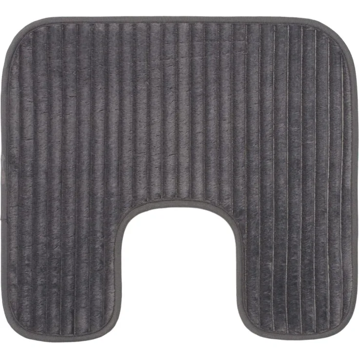 Gözze Badematte Berlin, Höhe 7 mm, rutschhemmend beschichtet, fußbodenheizungsgeeignet, Polyester, rechteckig, Badteppich, Uni Farben, Cord Optik, waschbar