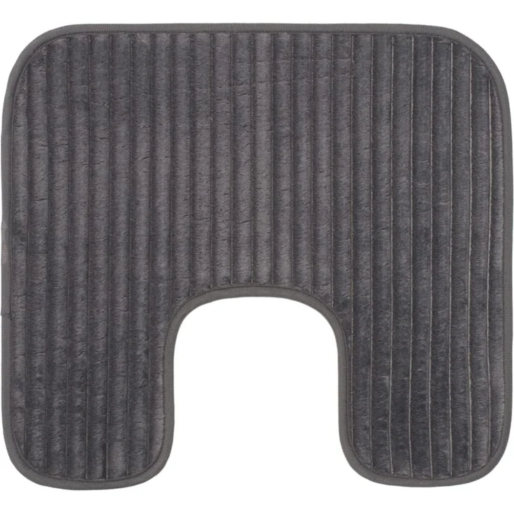 Gözze Badematte Berlin, Höhe 7 mm, rutschhemmend beschichtet, fußbodenheizungsgeeignet, Polyester, rechteckig, Badteppich, Uni Farben, Cord Optik, waschbar