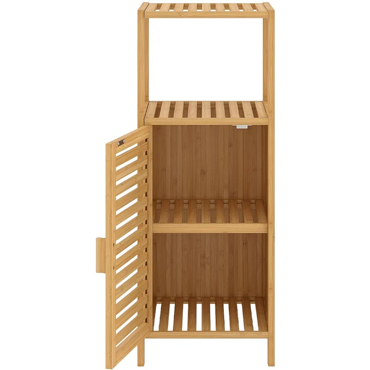 Bellamio 'Newa' Badezimmer Schrank, Bambus, natur, 85x33x33 cm, Badschrank mit 3 Ablagefächern – Bild 11