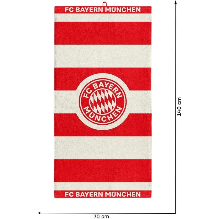 FC Bayern München Duschtuch FC Bayern München Duschtuch Rot / Weiß – Bild 3