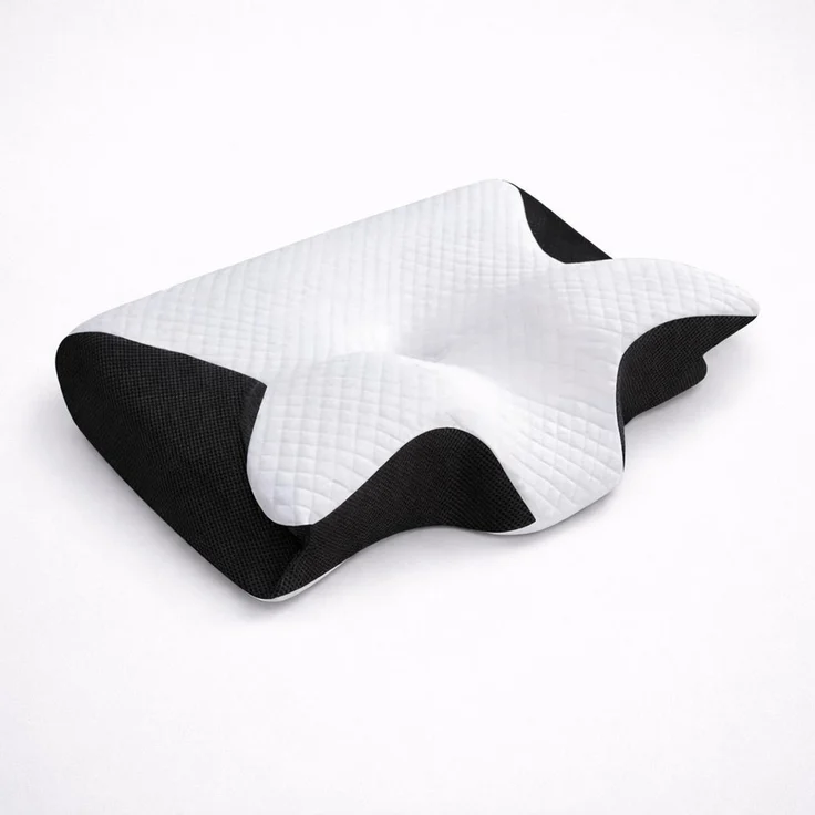 YaLiva_Decor® Kopfkissen 2 Stück, ergonomisches orthopädisches Kissen gegen Nackenschmerzen & Memory Foam, schwarz, 62 x 34 x 12 cm – Bild 6