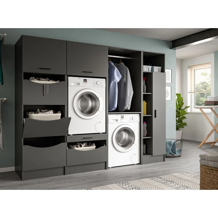 Waschmaschinenumbau Set Flexy in grau 126 x 195 cm – Bild 6