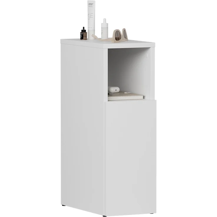 Nachttisch Enton Weiß 20 x 59.5 cm mit 1 Tür Vicco – Bild 5