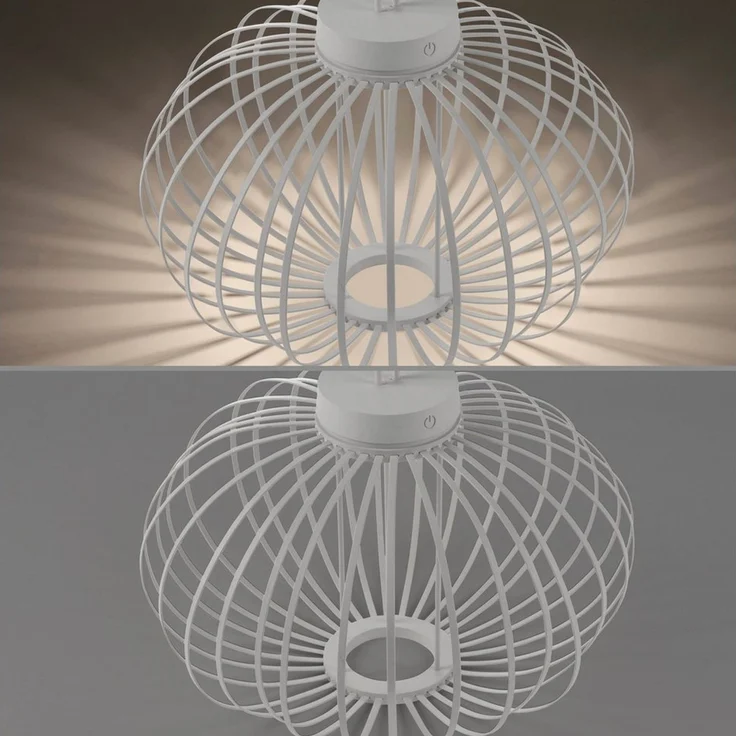 JUST LIGHT Pendelleuchte AKUBA, Dimmfunktion, LED fest integriert, Warmweiß, Akkuleuchte – Bild 3