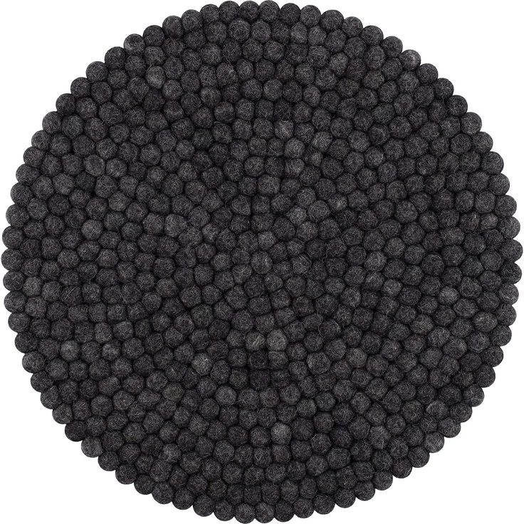 myfelt Stuhlkissen Filzkugel Sitzauflage ⌀ 36 cm, beidseitig verwendbar, 100 % Schurwolle