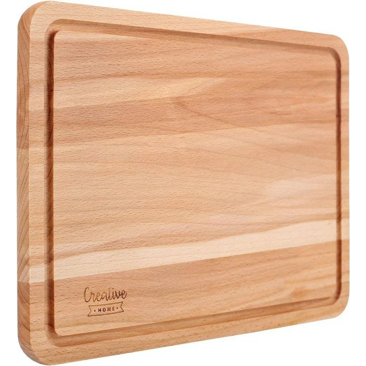 Creative Home Schneidebrett mit Saftrille 30,5 x 22,5 x 1,5 cm Holzschneidebrett Holzbrett Küche, (1-St), mit tiefer Saftrille – Bild 1