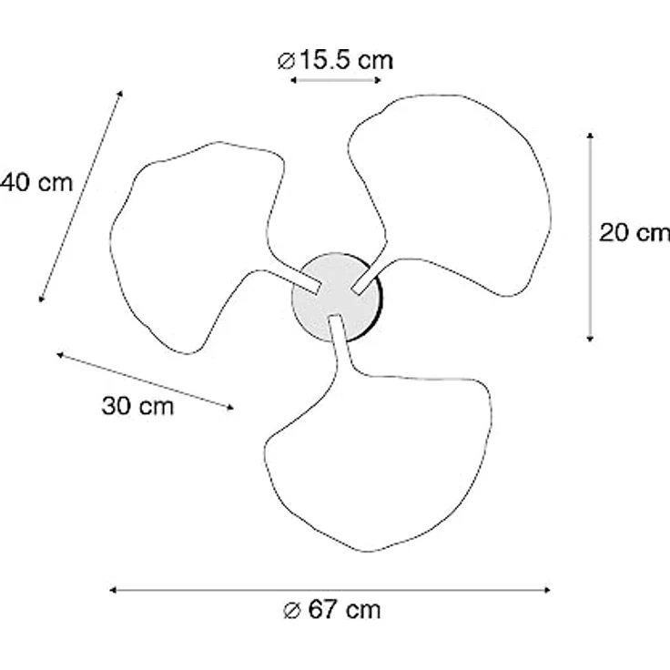 Qazqa Louka Deckenleuchte, 3-flammig in Messing, dimmbar, 67 cm, ideal für Flur, Schlafzimmer und Wohnzimmer – Bild 4