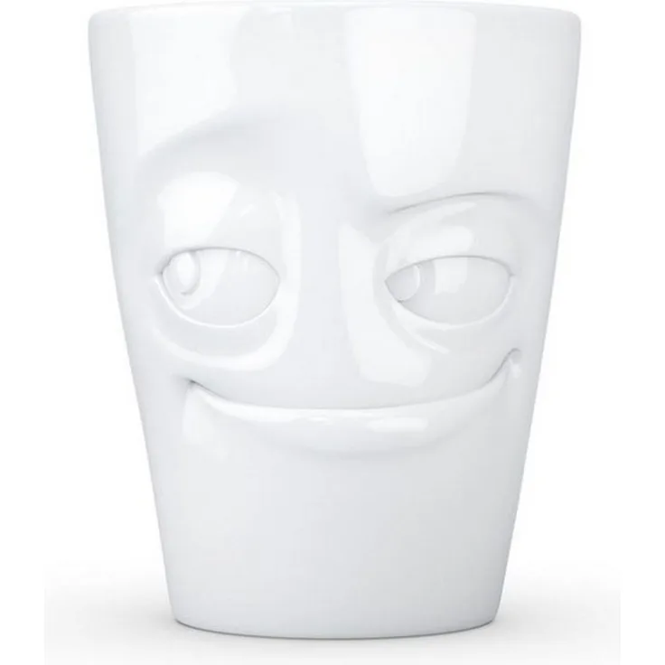 FIFTYEIGHT Henkelbecher 350ml - Verschmitzt weiß