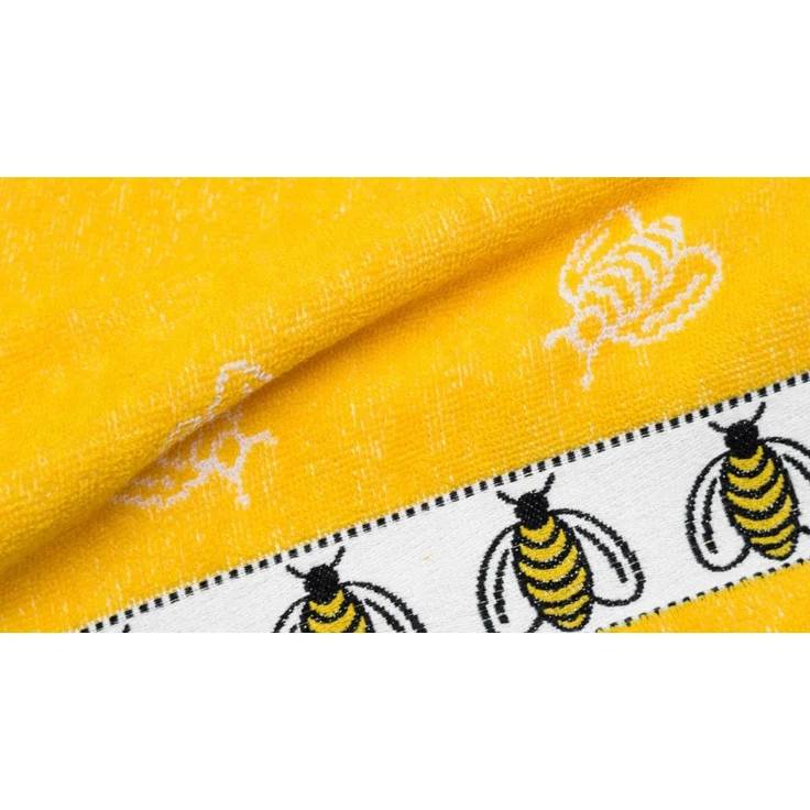 Kracht Geschirrtuch Bienen, (3-tlg, 3-teilig), 3er Pack Frottee Küchenhandtücher (3 Stück), ca. 50x50cm Baumwolle – Bild 2