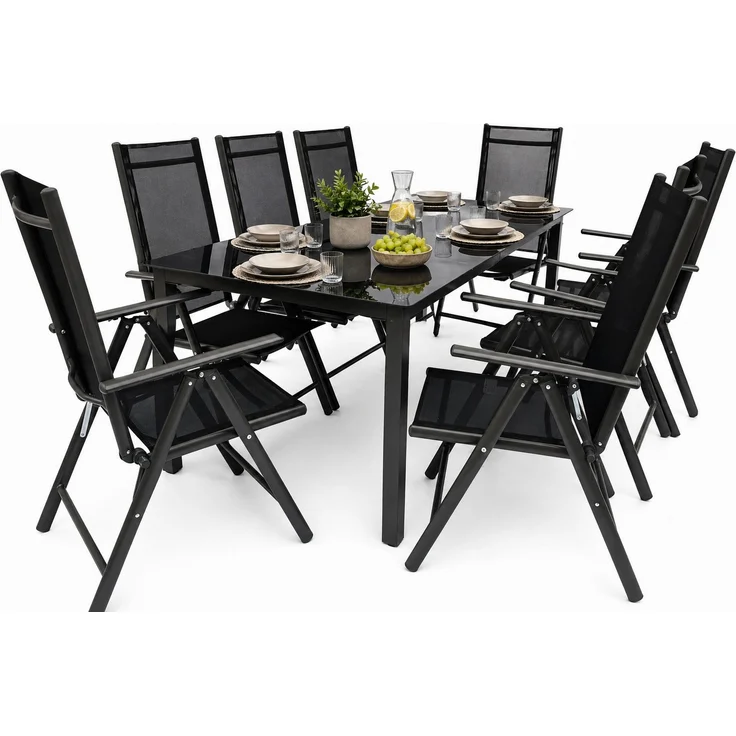 VCM Gartenmöbel-Set Miami 917332 Anthrazit H. 105 x B. 189 x T. 90 cm – Bild 1