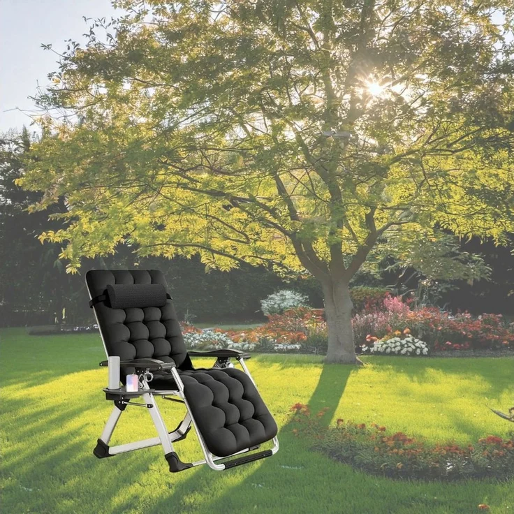 Divit Gartenstuhl Gartenstuhl Liegestuhl klappbar # SR11 Sonnenliege mit Auflage Metall – Bild 3