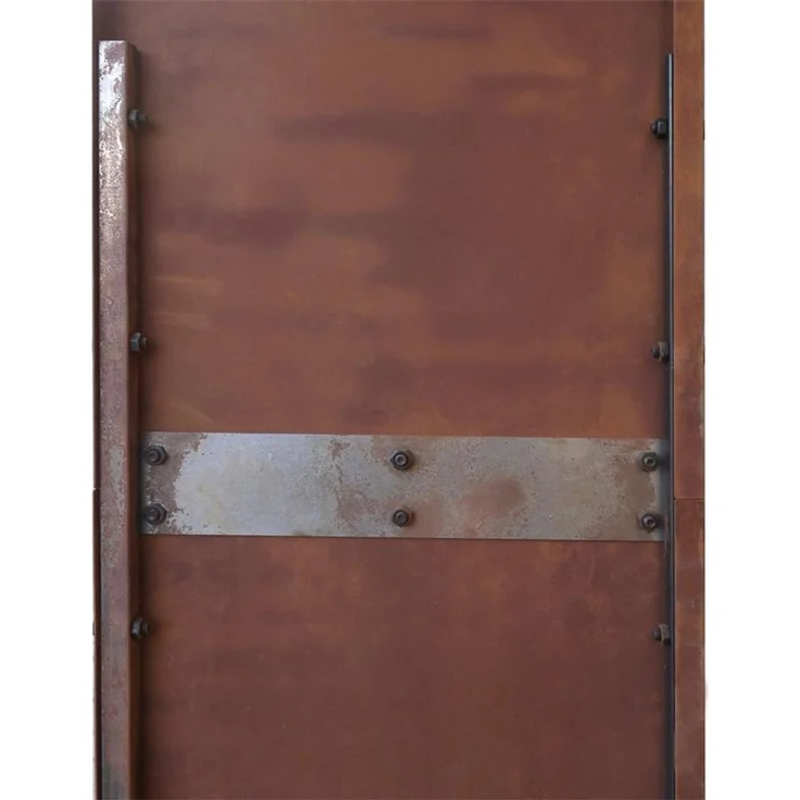 Cortenstahl Sichtschutzwand Brennholzregal 150x150x38 cm Rost Holzlager Edelrost – Bild 8