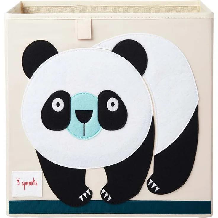 3 Sprouts Aufbewahrungsbox Panda, beige