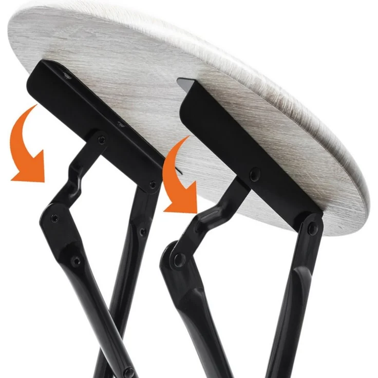 Spetebo Sitzhocker Holz Metall Klapphocker - 47 x 33 cm (Anzahl, 2 St, Stück), klappbar – Bild 3