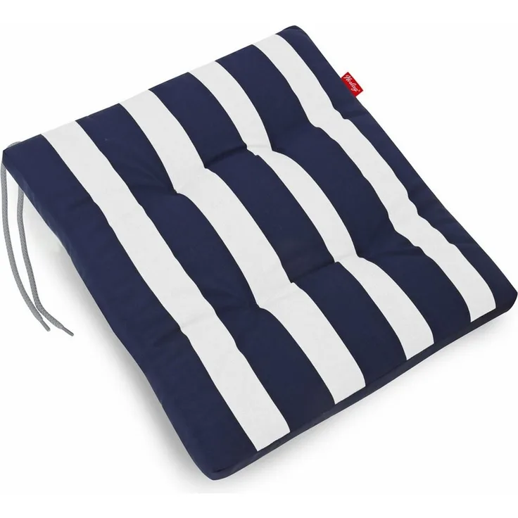Herlag Hockerauflage Mia, Sitzauflage Hocker 50x50x5cm Blau Gestreift